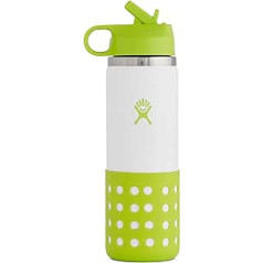 HYDRO FLASK - Ūdens pudele bērniem, 354 ml (12 oz) - Vakuumizolēta nerūsējošā tērauda ūdens pudele - Termiskā pudele ar praktisku salmu vāku - Nesatur BPA, Var mazgāt trauku mazgājamajā mašīnā - Džungļi