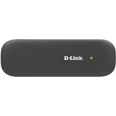 D-Link DWM-222 4G LTE USB adapteris (USB-Anschluss, 4G/LTE/3G, HSPA+, 150 Mb/s lejupielāde un 50 Mb/s augšupielāde) schwarz/anthrazit