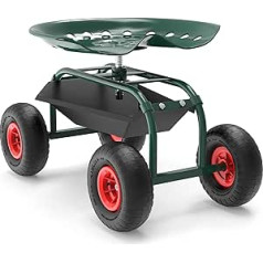 Wheeled Seat Workshop Trolley Load up to 150 kg Garden Trolley Trolley Work Seat Garden Seat