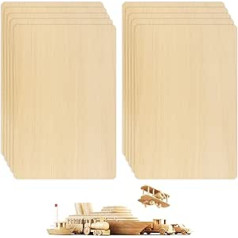 Balsa koka paneļi saplāksnis 1,5 mm x 300 mm x 200 mm, Balsa dēļi DIY amatniecības modeļiem lidmašīnām kuģiem kokapstrādes laivu mājām un citām ēkām 10 g.