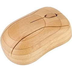 Socobeta Wireless Mouse 2.4GHz Bamboo Wireless Optical Mouse PC Laptop Computer Wood for Laptop Computer PC