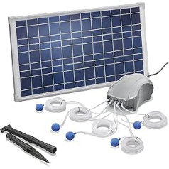 Esotec Pro 101076 Solar Pond Aerator 25 W Solar Module 5 x 120 l/h Air Output 600 l/h Total Garden Pond Oxygen Pump