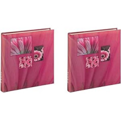 Hama Jumbo Singo fotoalbums (Fotogrāmata 30 x 30 cm, Albums ar 100 baltām lapām, Fotoalbums līmēšanai un pašam noformēšanai) Rozā (2 iepakojumā)