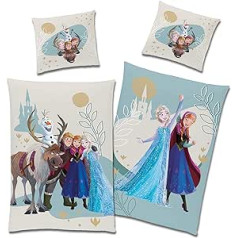 Disney Frozen gultas veļa 200 x 135 cm, 80 x 80 cm, 100% kokvilna