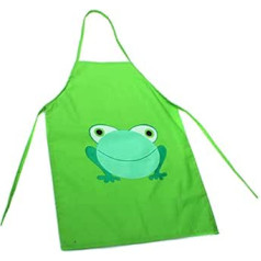 Accessotech Kids Waterproof Apron Cartoon Frog Printed Painting Cooking Crafts