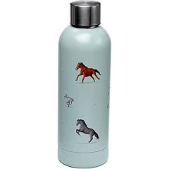 Puckator Willow Farm Horse atkārtoti lietojama izolēta karstā un aukstā nerūsējošā tērauda ūdens pudele 530 ml