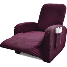 Argstar elastīgi guļamkrēslu pārvalki, mazgājams žakarda dīvāna aizsargs bez lencītēm un elastīgi dīvāna pārvalki mēbelēm, fuksijas krāsa