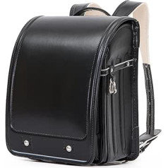 Schultasche, PU-Lederrucksäcke, langlebig, leicht, Büchertasche mit automatischem Verschluss, Reiserucksäcke, blau, 26 x 16 x 36 cm