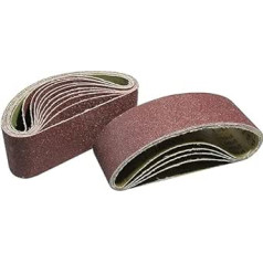 Schleifband, Schleifbandset, 15 Stück 75 x 533 mm Schleifband, Holzbearbeitungswerkzeuge, Aluminiumoxid-Schleifpapier, Metallschleifen, Polieren, Körnung 60–240, Holzbearbeitung (Grönungße 8):