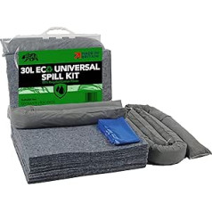 BearTOOLS Eco Spill Control Kit 30L Spills | Environmentally Friendly | 85% Recycled Natural Fibres | Reduces Carbon Footprint | Sustainable Absorbent Solution | Oils, Fuels, Adblue Spillages