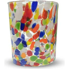 Gocce di Murano 6 varavīksnes briļļu komplekts, ar rokām pūsts Murano stikls, roku darbs, krāsains, elegants un dārgs (daudzkrāsains, 6)