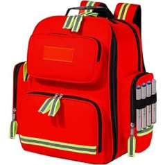 Gatycallaty First Aid Backpack Emergency Backpack Empty Waterproof Survival Bags Trauma Bag for Nurses Home Car, Red-1, first aid backpack