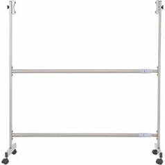 LOOQS Mobiler Metallständer, tragbarer Ständer auf Rädern, höhenverstellbare Rollstaffelei für Whiteboard, trocken abwischbare Tafel, Kreidetafel