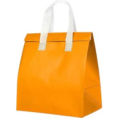 PATIKIL 35Stk Isoliert Mitnehmen Taschen Isolierung Kühltasche Einkaufstasche Thermotaschen 9,4x5,9 x 10,2 für Heiß Kalte Kühlkost Lieferung Orange