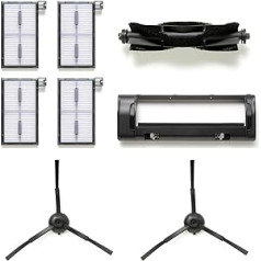 eufy rezerves daļu komplekts X8 Pro sērijas robotu putekļsūcējs, rullīšu suka × 1 + birstes aizsargs × 1 + sānu suka × 2 + mazgājams filtrs × 4