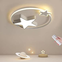 LED griestu gaisma, 36 W griestu gaisma bērnu istabai, 55 cm bērnu istabas lampa, regulējama ar tālvadības pulti, Creative Star griestu gaismas diode bērnu istabai, bērnu istabai, guļamistabai, viesistabai