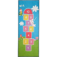 Relaxdays bērnu paklājs 180 x 70 cm, 10 atlecošās kastes, īsa kaudzīte, gumijota apakšdaļa, rotaļu paklājiņš, krāsains, 1 iepakojums