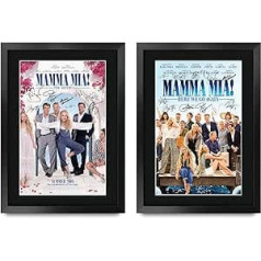 HWC Trading Mamma Mia! - Merilas Strīpas Pīrsas Brosnanas dāvanas - A3 - ierāmēta druka - Plakāts ar parakstu - Filmu fani