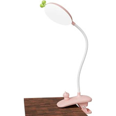 LED skavas gaisma, lasīšanas lampa, skava ar skārienjutīgo sensoru, gultas un galda lampa bērniem, 360 ° elastīga zoss kakla skavas lampa, USB uzlādējama grāmatu lampa mācībām, darbam