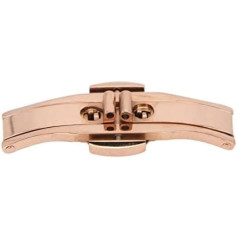 AMONIDA Butterfly clasp, high gloss finish. Elegant butterfly clasp in rose gold, Strap.