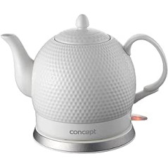 CONCEPT Hausgeräte Concept Golf RK0050 Electric Kettle Wireless Ceramic Jug 3D Golf Ball Design 1.2 L 1000 W Ceramic 1.2 Litres