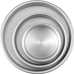 Runde Aluminium-Kuchenformen, 3-teiliges Set ar 8-Zoll-, 6-Zoll- un 4-Zoll-Kuchenformen