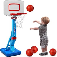 SUPER JOY Bērnu basketbola stīpa - Basketbola stīpa āra iekštelpu basketbola stīpa ar regulējamu statīva augstumu 70-138 cm Mini Basketbola stīpa iekštelpu rotaļlietām Zēniem Meitenēm 3 4 5 6 7 8 gadi