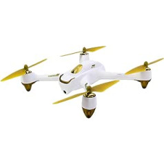 Hubsan 15030050 — X4 FPV Brushless Quadrocopter weiß — RTF-Drohne ar HD kameru, GPS, Follow-Me, Akku, Ladegerät und Fernsteuerung ar integriertem Farbmonitor (H501S)