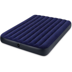 Intex Classic Downy Air Bed, Queen Size, 152 x 203 x 22 cm, Blue