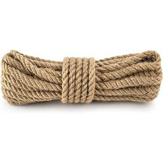 Amazinggirl Natural Jute Cord, Rope, Yarn, String for Gardening, Craft Projects, Household Use, Handicraft, DIY, Decoration