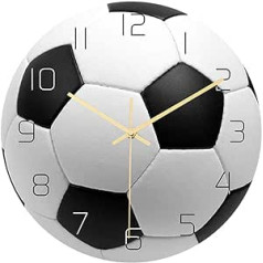 BESPORTBLE Futbola sienas pulkstenis Creative Mute Movement Sienas pulkstenis Apaļš sporta Sienas Klusais Pulkstenis Mājas Sienas Mākslas Apdare