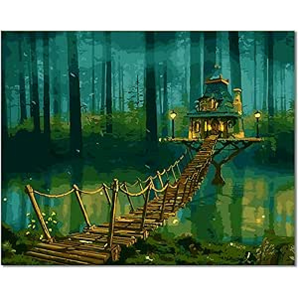 Bougimal Painting by Numbers Adults, DIY Hand Painted Oil Painting Kits on Canvas Gift for Women Mum Daughter Christmas Birthday Home Decoration - Without Frame 40 x 50 cm