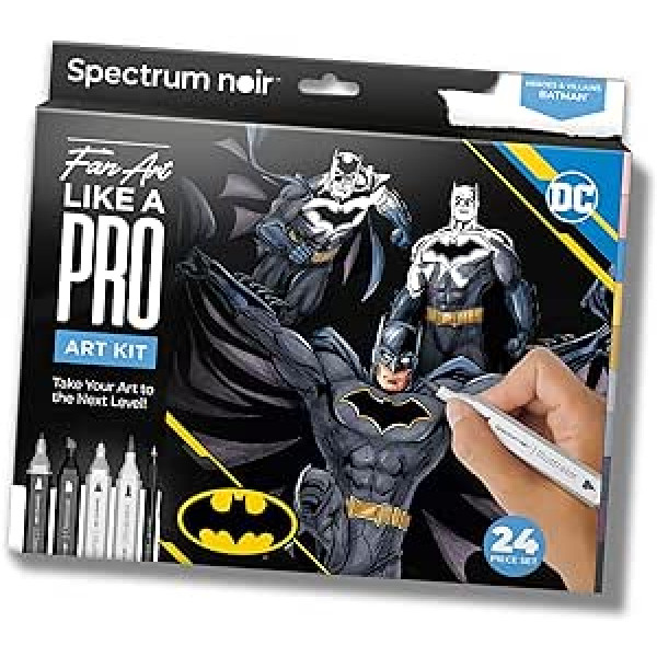 Spectrum Noir Pro fanu mākslas komplekts — 24 daļ. — Betmens