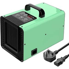 AIRAS digitālais ozona ģenerators un negatīvo jonu ģenerators divi vienā gaisa attīrītājs 10 000 mg/h, ozona iekārta ar ikdienas cikla funkciju, dūmu smakas noņemšanas līdzeklis, kas paredzēts mājām un automašīnai (zaļa krāsa)