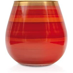Angela Neue Wiener Werkstätte Vesuvio Tomato Lantern Coloured Glass Vases, Red, 15 cm, Medium