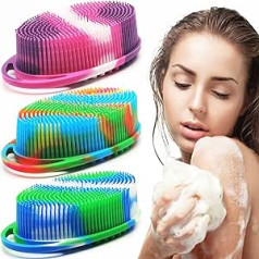 Mr Lion Silicone Body Scrubber Silicone Body Brush Exfoliating Body Scrubber Silicone Body Loofah Silicone Bath Brush Exfoliating Bathtub Shower All Types of Skin 3 Pack