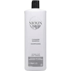 Nioxin System 1 tīrīšanas līdzeklis 1L vai 33,8 unces. (Matu ārstēšana)