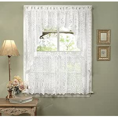 Sweet Home Collection 5 daļīgs virtuves aizkaru komplekts Garland Pair Valance, 24