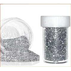 Perlin 10 g / 50 g / 100 g / 240 g sudraba glitter glitter shaker glitter pulveris dekoratīvs nagu mākslas pulveris nagu dizaina mirdzumu putekļi labākais produkts (24 gab./240 g)