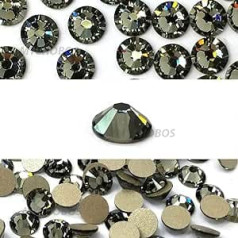 Crystal-Wholesale Black Diamond (215) Swarovski 2058 Xilion/Jauns 2088 Xirius, kristāla izmērs SS20 plakani bez Hotfix Nail Art Rhinestone 5mm SS20, **BEZMAKSAS PIEGĀDE NO JET (280)**MELNS