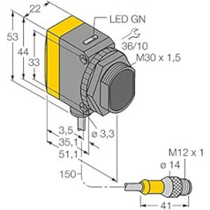 3079166-QS30EXH2OQ5,Opto sensors Einweglichtschranke (sūtītājs) z. Wassererkennung