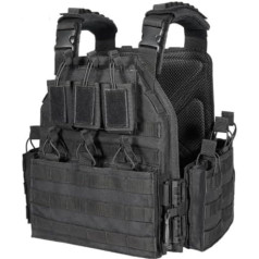 Liquider Plate Carrier Vest Plākšņu turētājs ballistisko šķīvju I Molle Vest I Regulējams Molle Plate Carrier Krūšu aizsargs peintbola policijai Airsoft