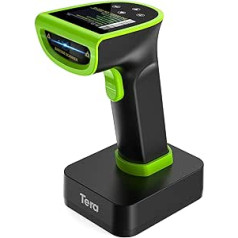 Tera 1D 2D QR svītrkoda skeneris ar digitālo Einstellungsbildschirm & Tastenfeld Schnellscan funkciju Bluetooth 2.4G Drahtlos & USB-Kabelverbindung deutsche Anleitung HW00015 Grün