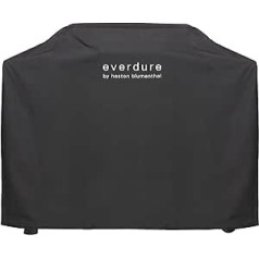 Everdure by Heston blumenthal Premium Cover, Robusts pārsegs, UV izturīgs, Grila pārsegs ar Velcro stiprinājumiem, laikapstākļiem un ūdeni atgrūdošs, Aizsargpārvalks, Melns