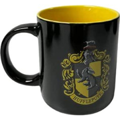 Harry Potter Cereal Bowl & Mug All 4 Houses Hogwarts Crest Breakfast Set Gift (Hufflepuff Mug)