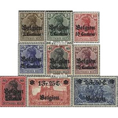 Prophila Collection Vācijas Valsts pasts Beļģijā 1-9 (pilns izdevums) apzīmogots 1914 Germania (markas kolekcionāriem)