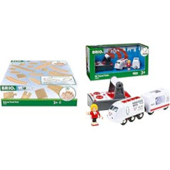 BRIO World 36030 Schienensortiment Deluxe — 70 teiliges Set mit Schienen & World 33510 IR Express Reisezug