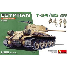 Mini Art MiniArt 37098 1:35 Ēģipte T-34/85 m Apkalpe (4) Faithful Replica Model Building Plastic Kit Amatniecība Hobijs Līmēšana Modeļu komplekts Montāža Nekrāsots