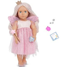 Our Generation Zahnfee Twinkle Doll - Movable 46 cm Doll with Clothes, Accessories - Pink Dress, Fairy Wings, Tooth Box - Toy from 3 Years