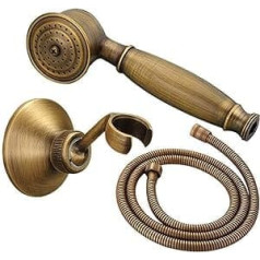 Shower Head Shower Set Retro Brass Telephone Shower Holder 1.5M Hose for Bath Shower